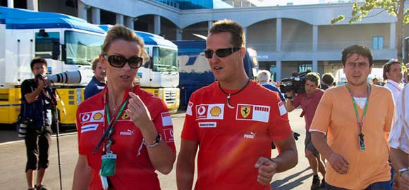 Formula 1 - Michael Schumacher dolazi na trku u Španiji