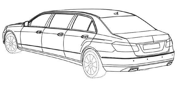 Mercedes-Benz E Pullman - prve skice